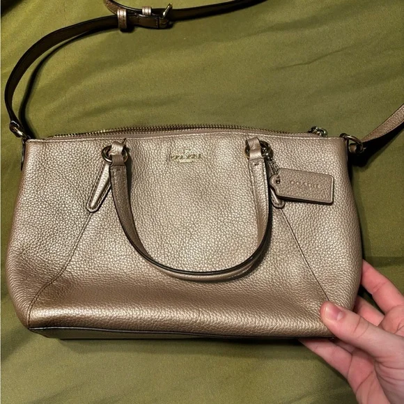 Coach Metallic Gold Crossbody Bag - Picture 1 of 6